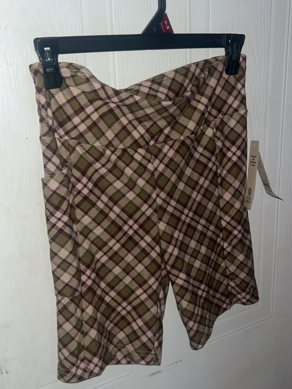 NWT Plaid Line women’s biker shorts size s/m